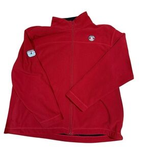 Disneyland Resorts Fleece Jacket Full Zip Red XXL Mickey Mouse Authentic